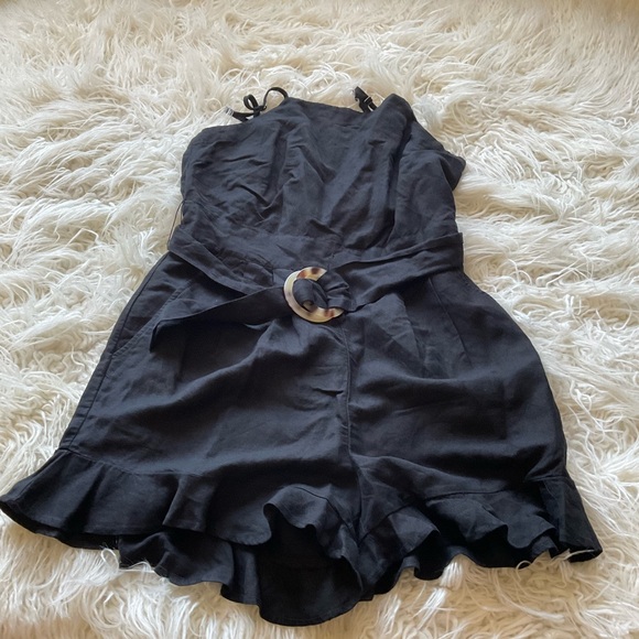 Loft Ruffle Belted Romper - Picture 2 of 5